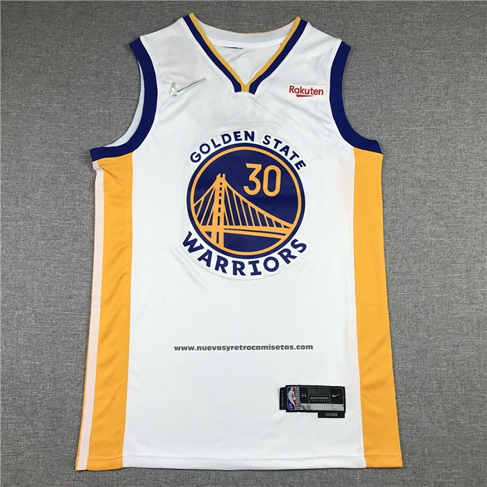 Maglia Golden State Warriors Stephen Curry #30 Association 2021-22 Bianco